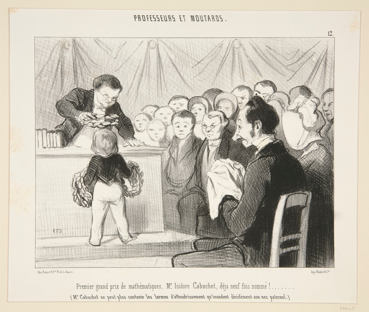 Første hovedpræmie i matematik, hr. Isidore Cabuchet?. #12 af professorer og sennep af Honoré Daumier