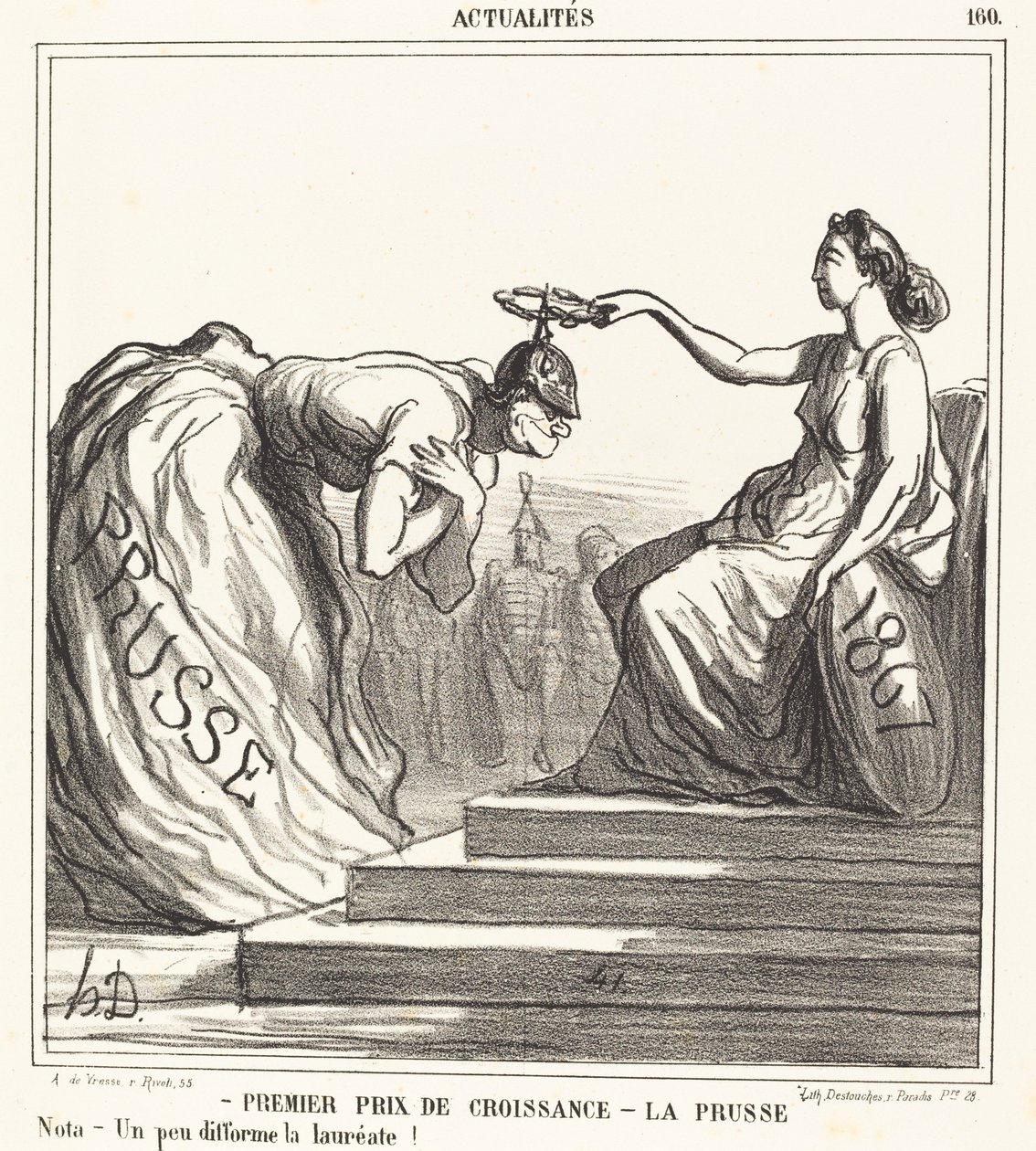 Første pris for vækst - Preussen af Honoré Daumier