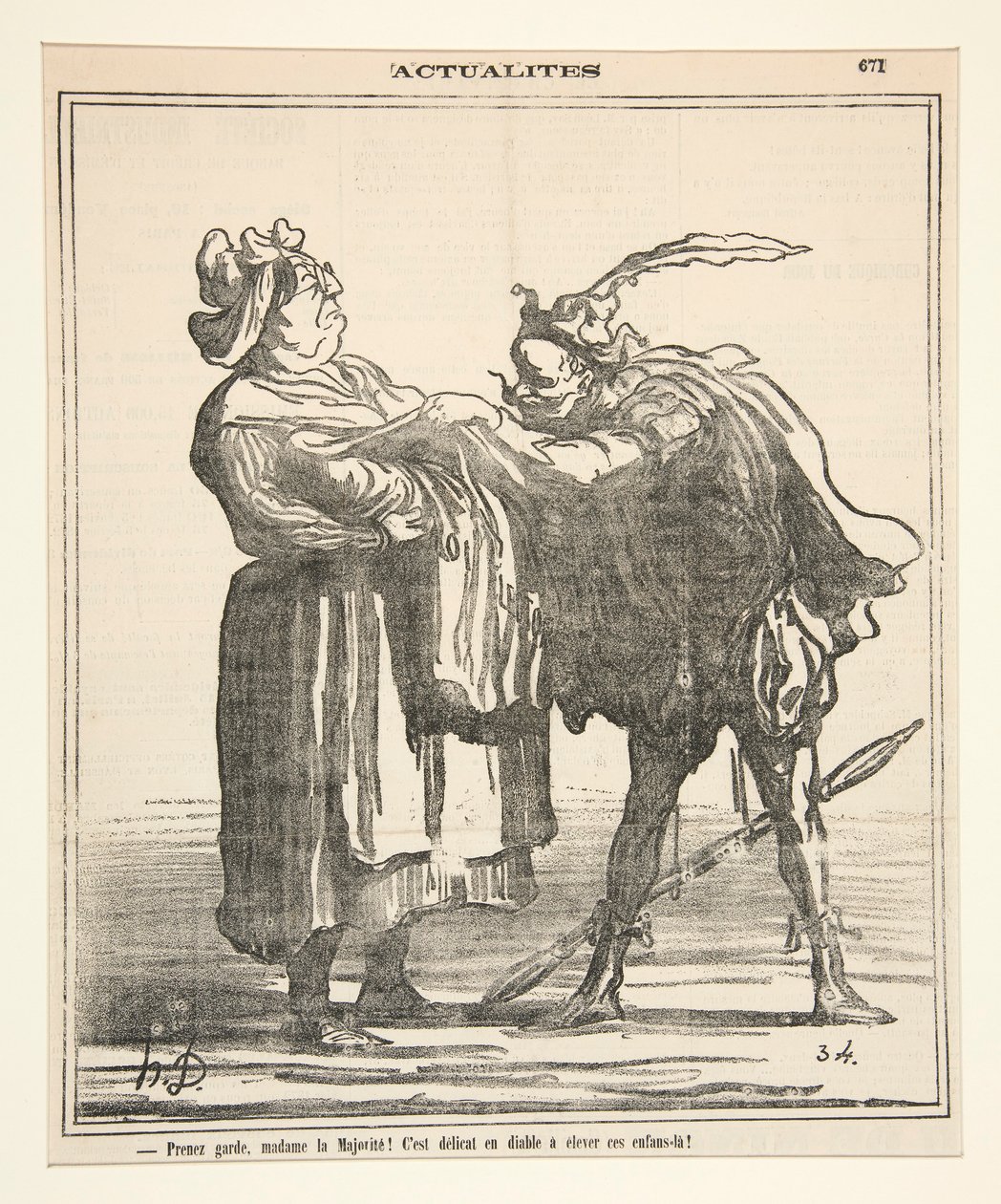 Pas på, Madame la Majorite! af Honoré Daumier