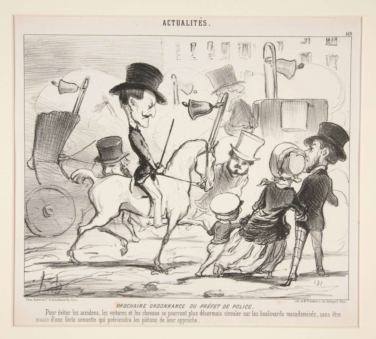 Næste orden af ​​politipræfekten. (For at undgå ulykker af Honoré Daumier