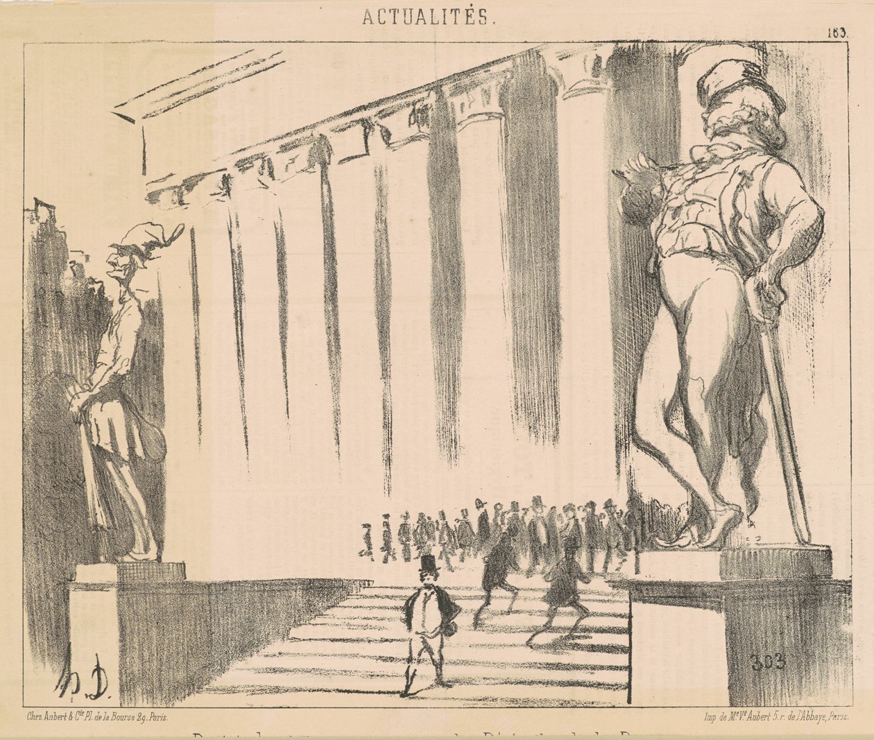 Projekt af vedtægter til at pryde ... Børsen af Honoré Daumier
