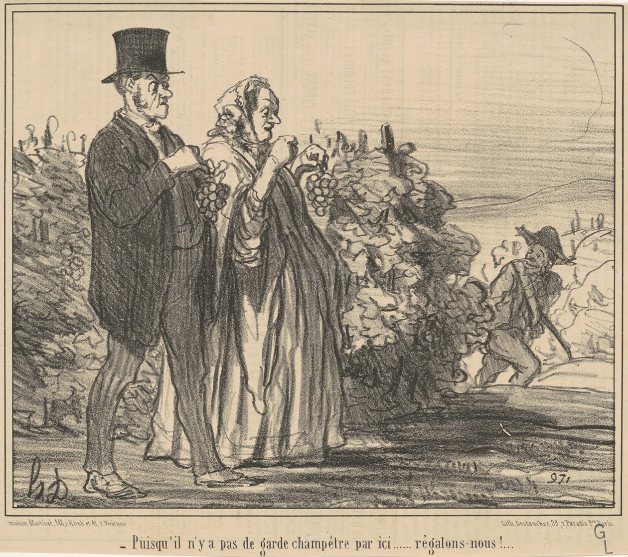 Da der ikke er nogen vagt på landet... af Honoré Daumier