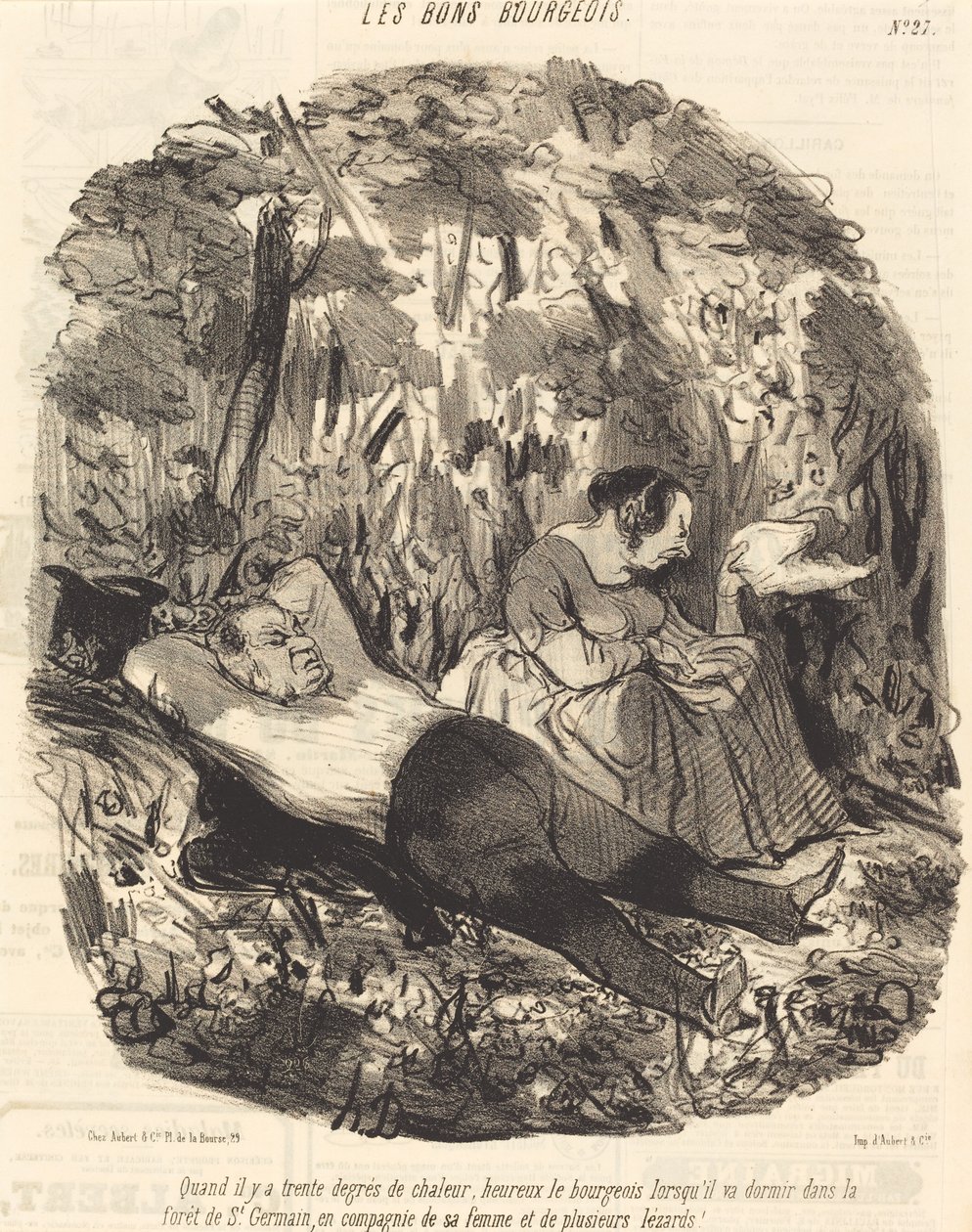 Når det er tredive grader varmt... af Honoré Daumier