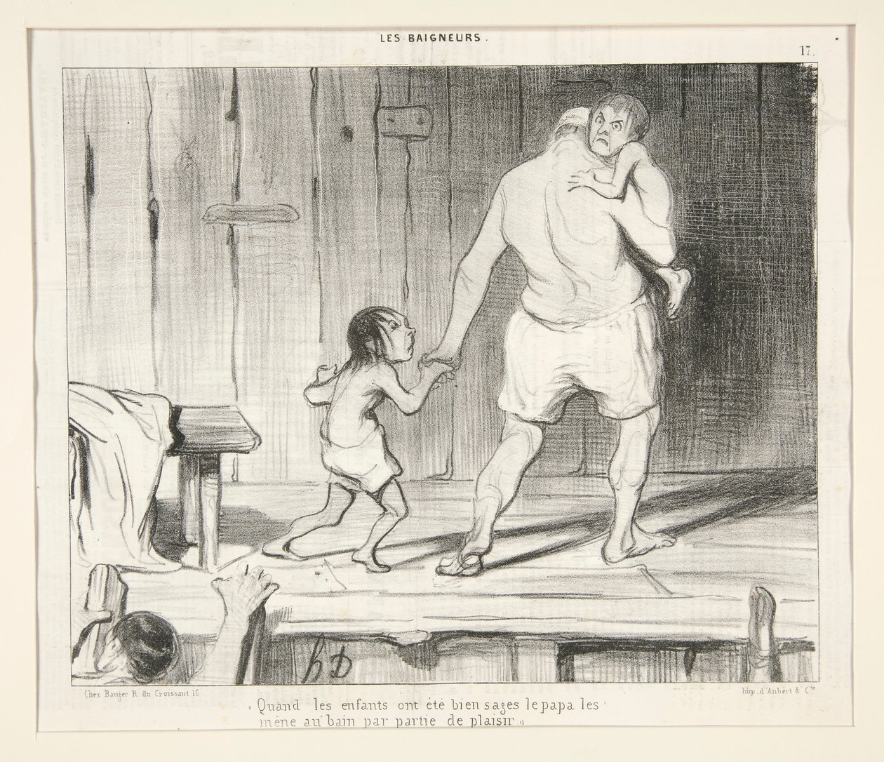 Når børnene har været velopdragne af Honoré Daumier
