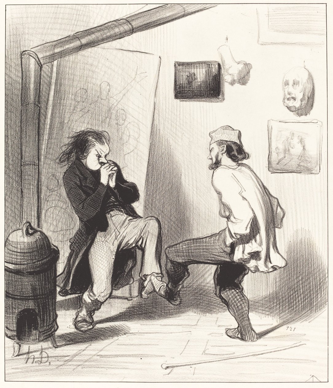 Da vi brændte hans sidste staffeli! af Honoré Daumier