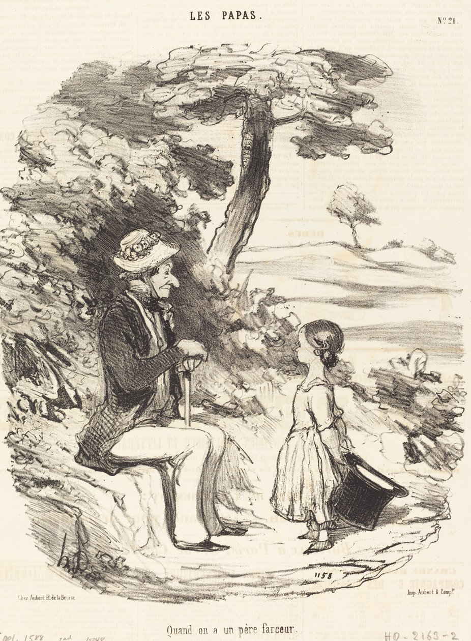 Når man har en sjov far af Honoré Daumier