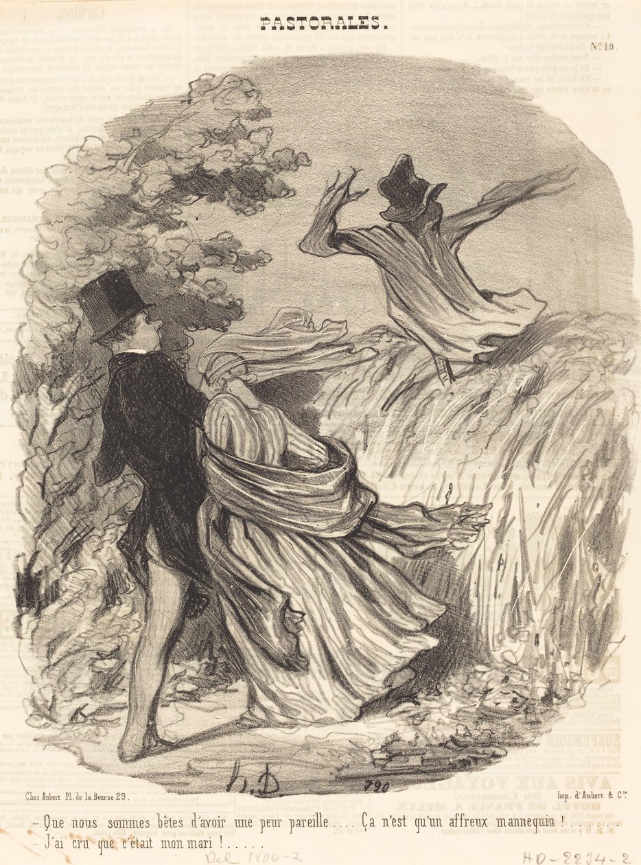 Hvor er vi dumme at have sådan en frygt... af Honoré Daumier
