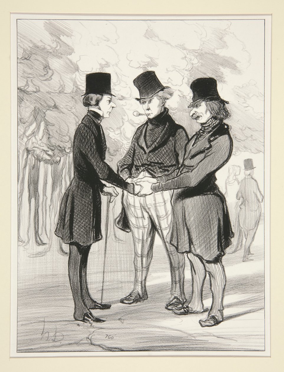 Hvilket glædeligt møde af Honoré Daumier