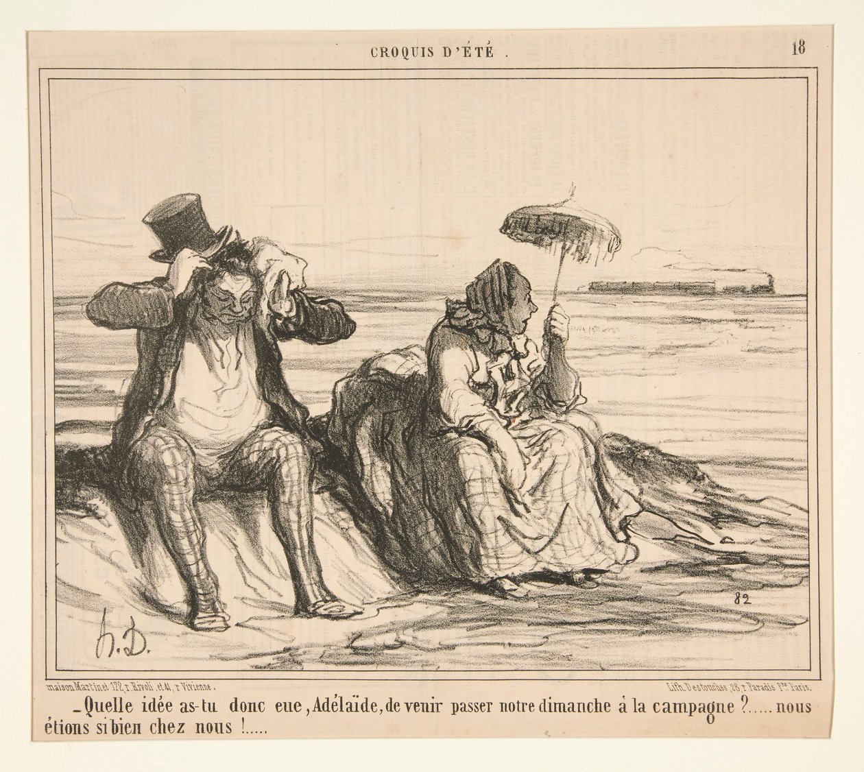Hvilken idé havde du, Adelaide, om at komme og bestå af Honoré Daumier
