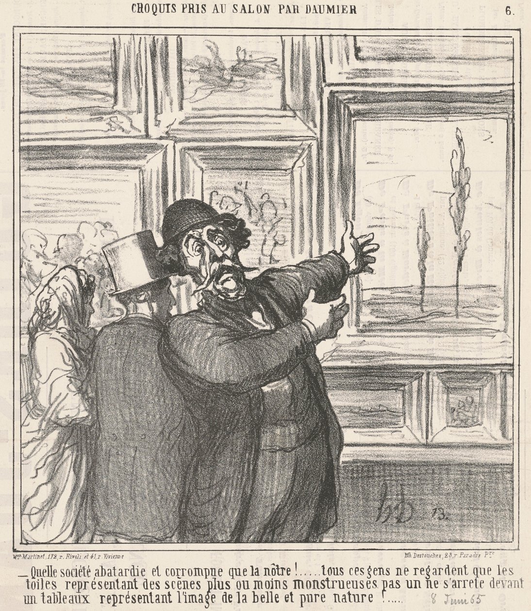 Hvilket bastard og korrupt samfund... af Honoré Daumier