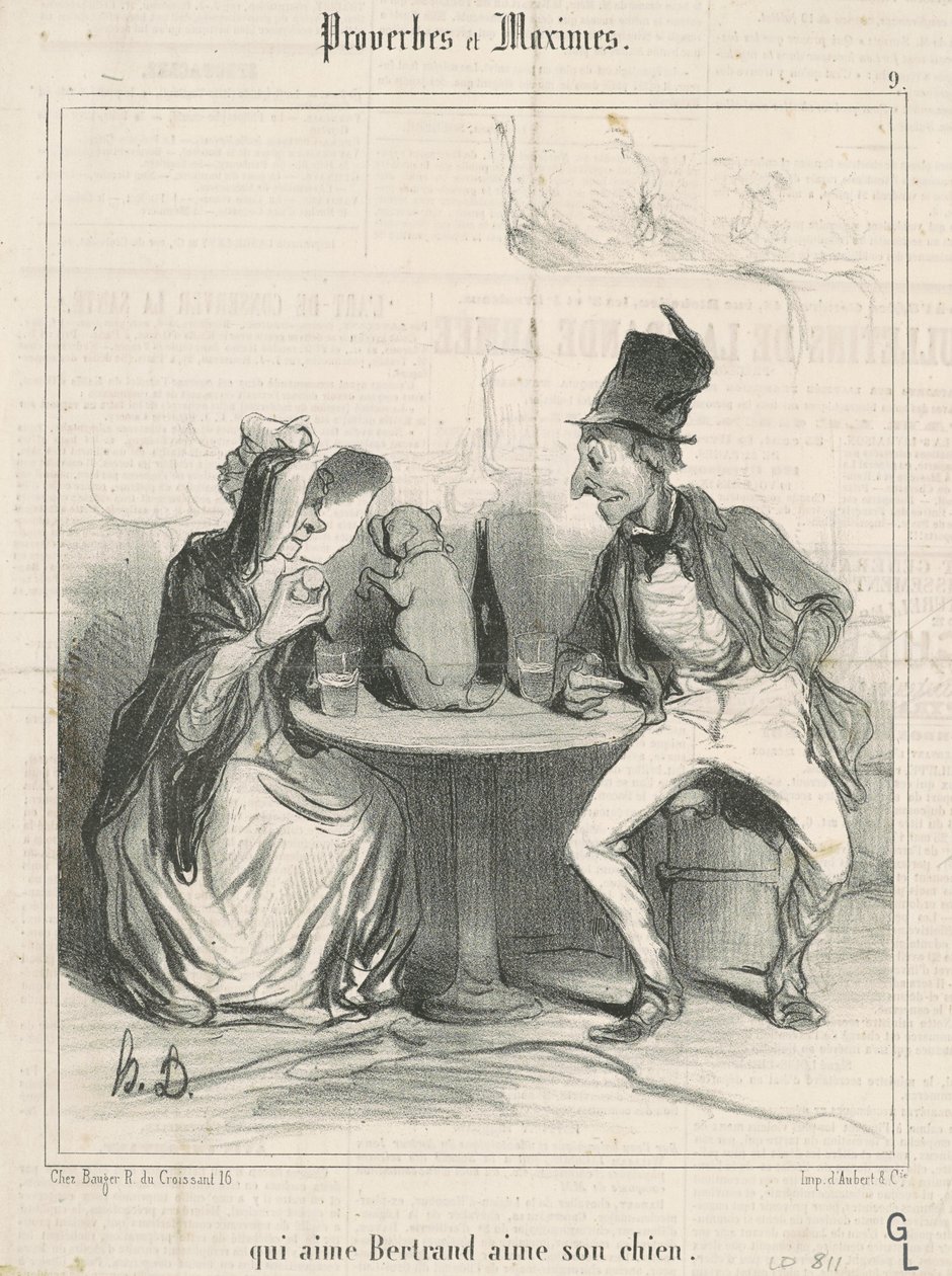 Hvem elsker Bertrand elsker sin hund af Honoré Daumier