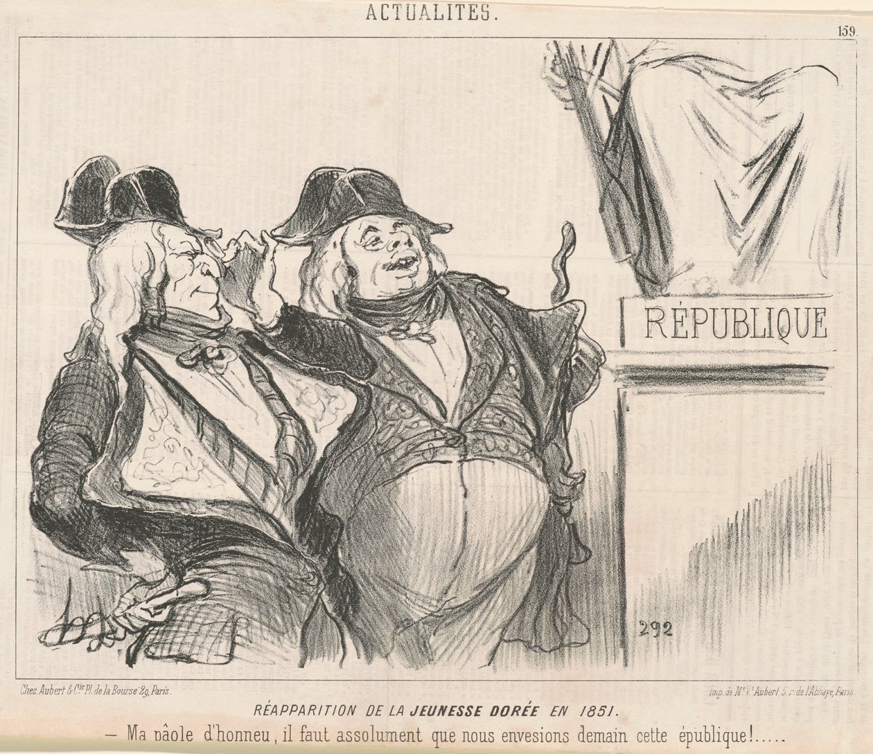 Den Gyldne Ungdoms genkomst i 1851 af Honoré Daumier