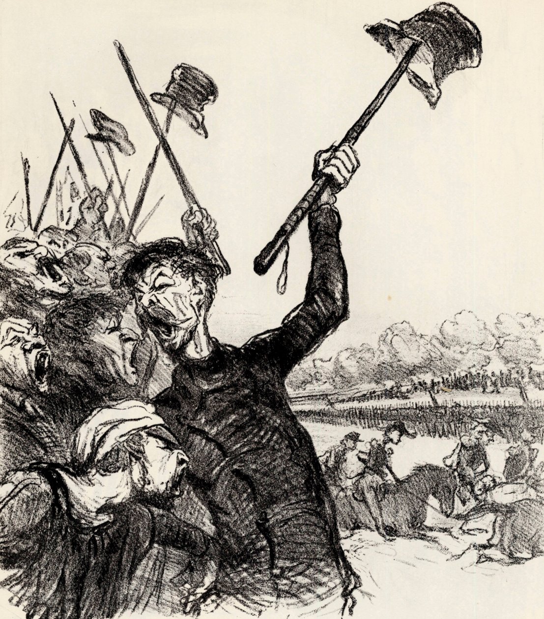 Ratapoil og hans stab: Længe leve kejseren!, 1851. af Honoré Daumier