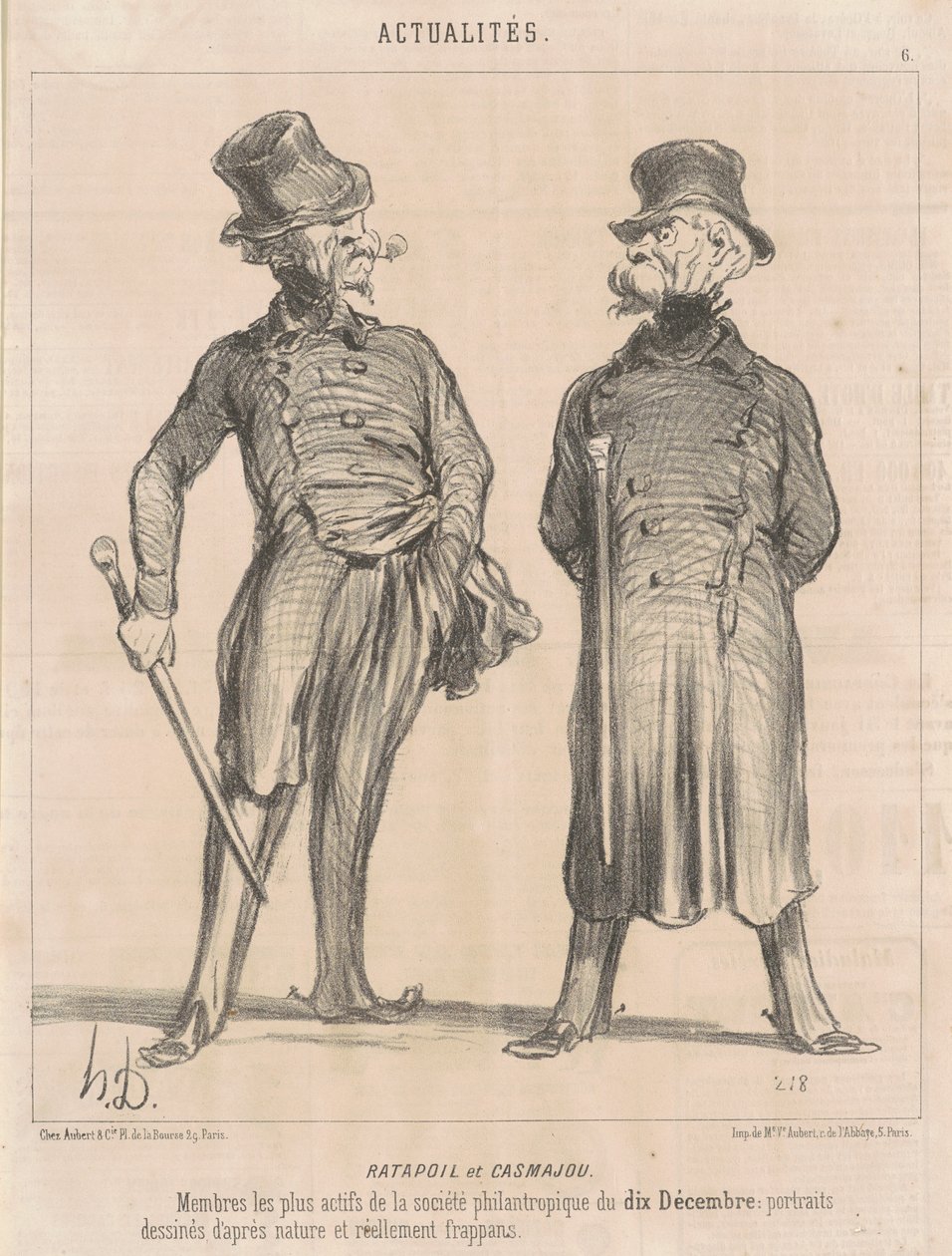 Ratapoil et Casmajou af Honoré Daumier