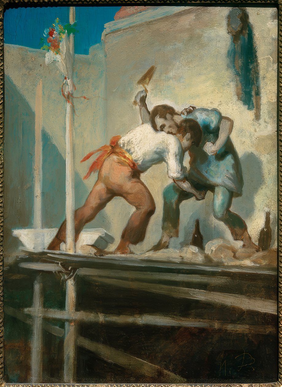 Knusende murere af Honoré Daumier