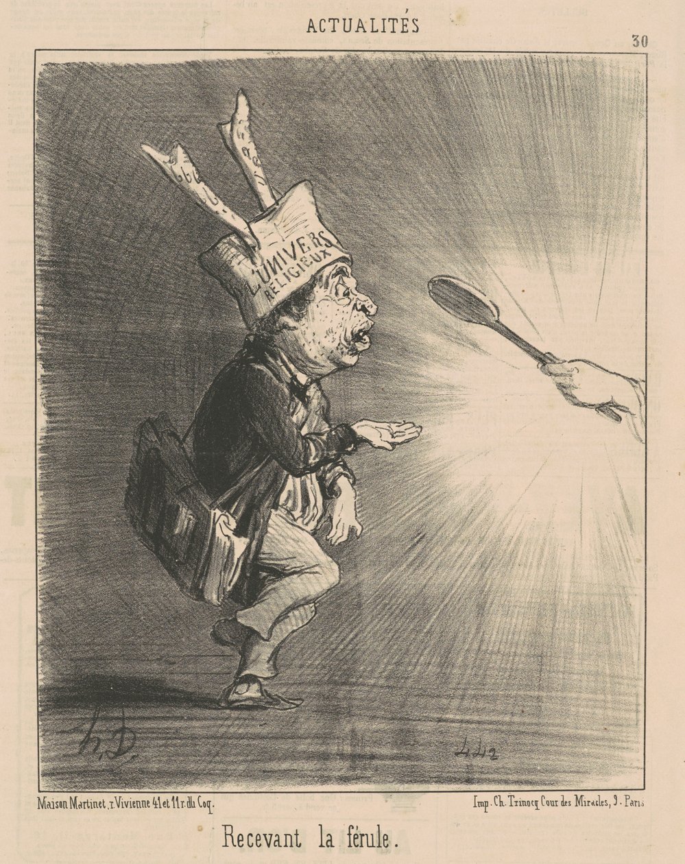 Modtagelse af ferrul af Honoré Daumier