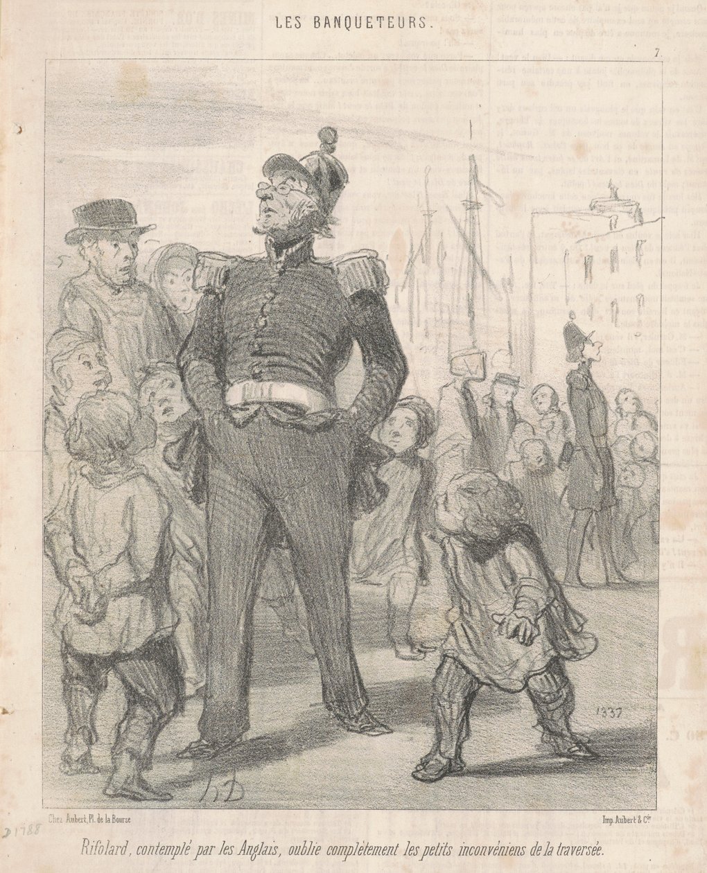 Rifolard ... glemmer ... ulejligheden ved overfarten af Honoré Daumier