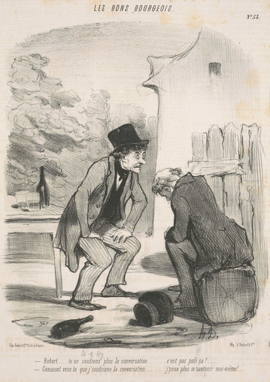 Robert... du fortsætter ikke samtalen mere... af Honoré Daumier