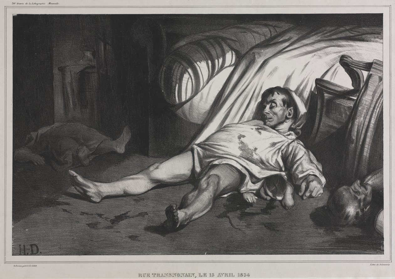 Rue Transnonain, 15. april 1834 af Honoré Daumier