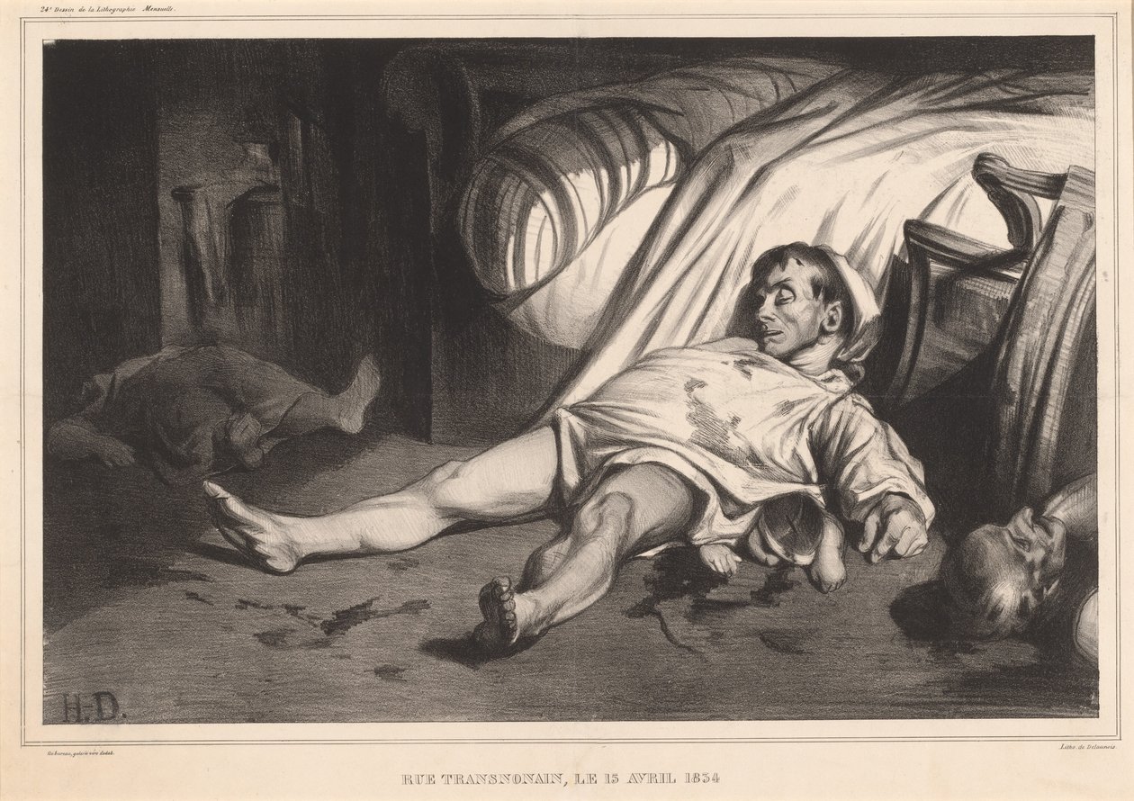 Rue Transnonain, 15. april 1834 af Honoré Daumier