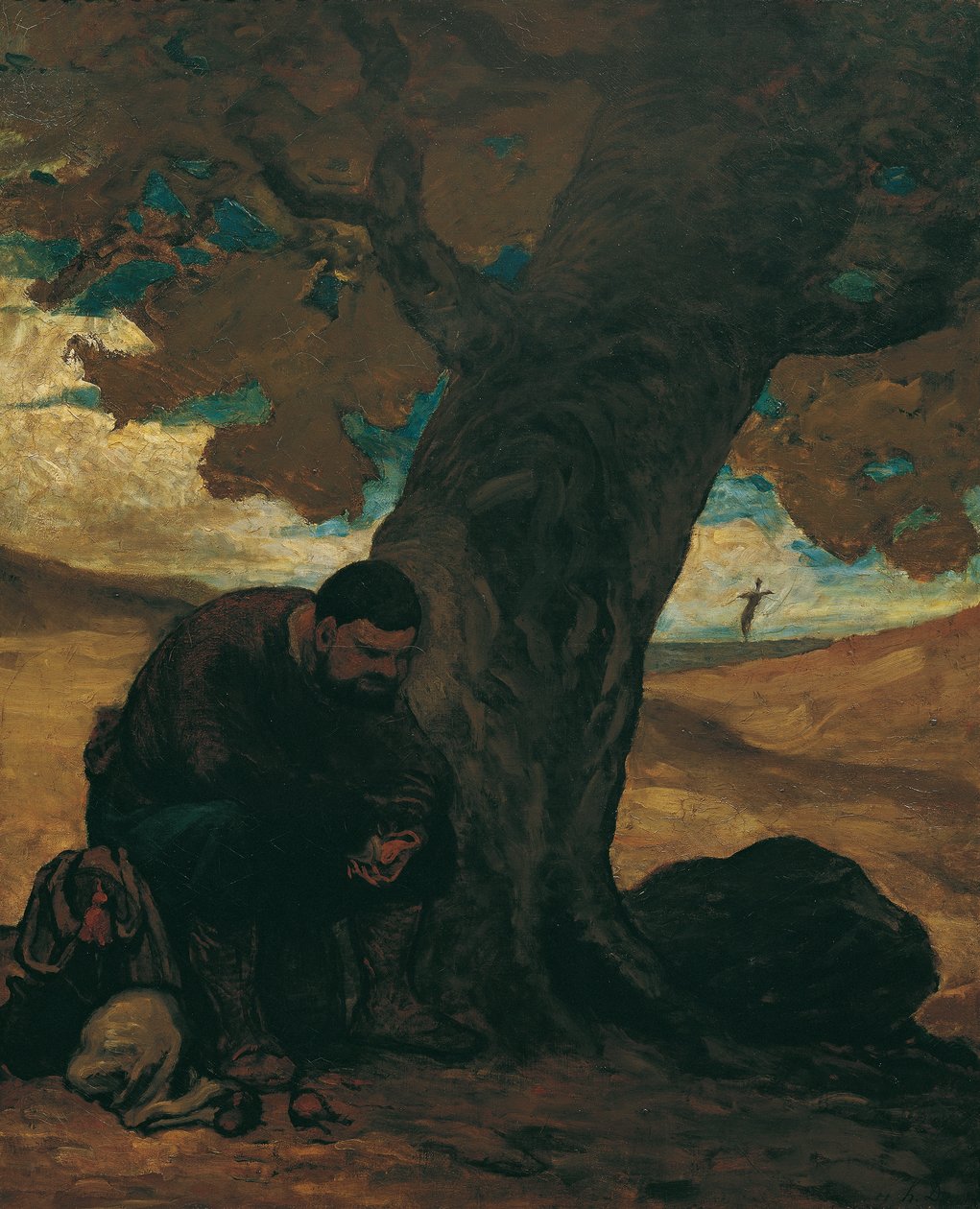 Sancho Panza hviler under et træ af Honoré Daumier