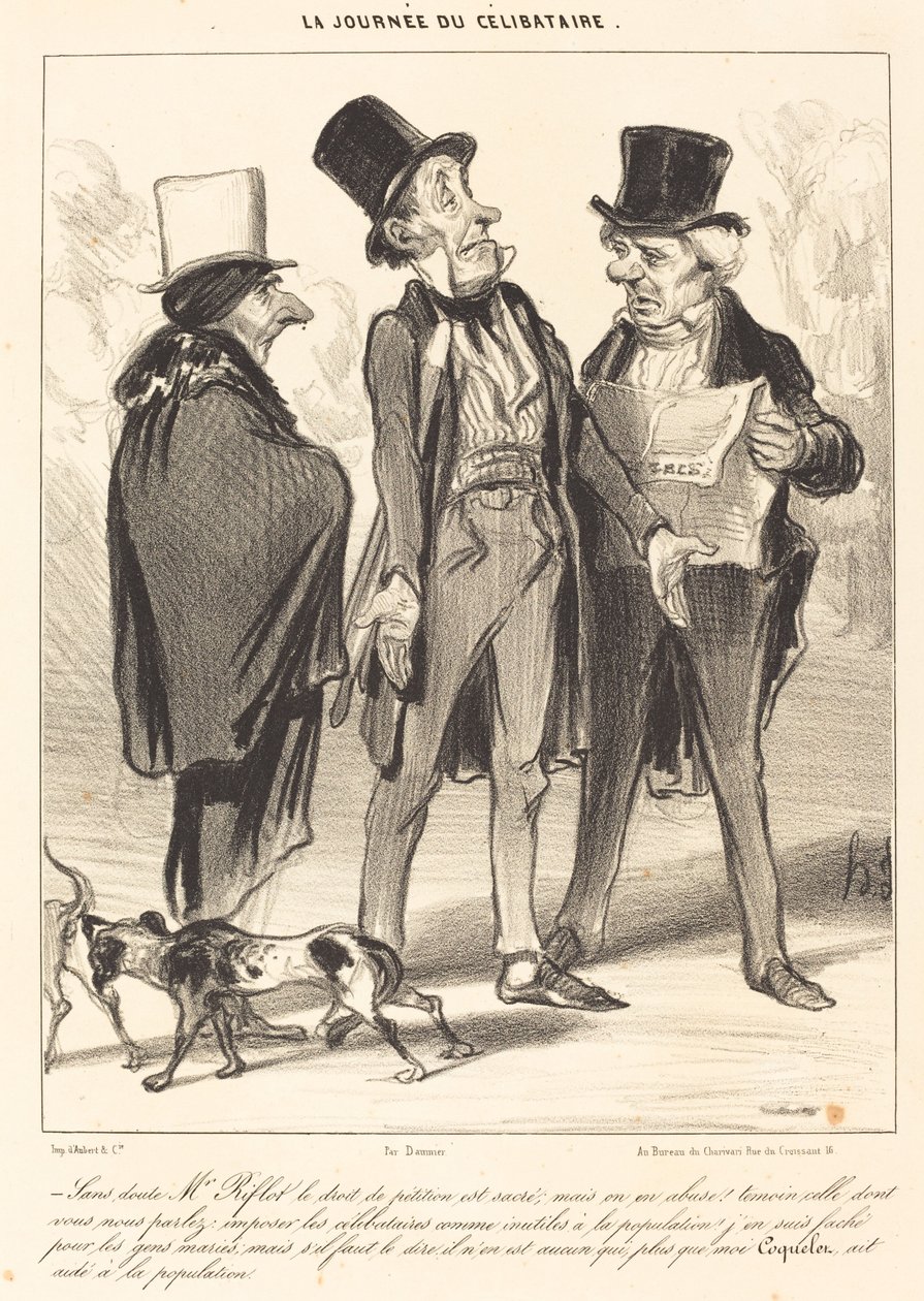 Ingen tvivl om, at Mr. Riflot har ret... af Honoré Daumier