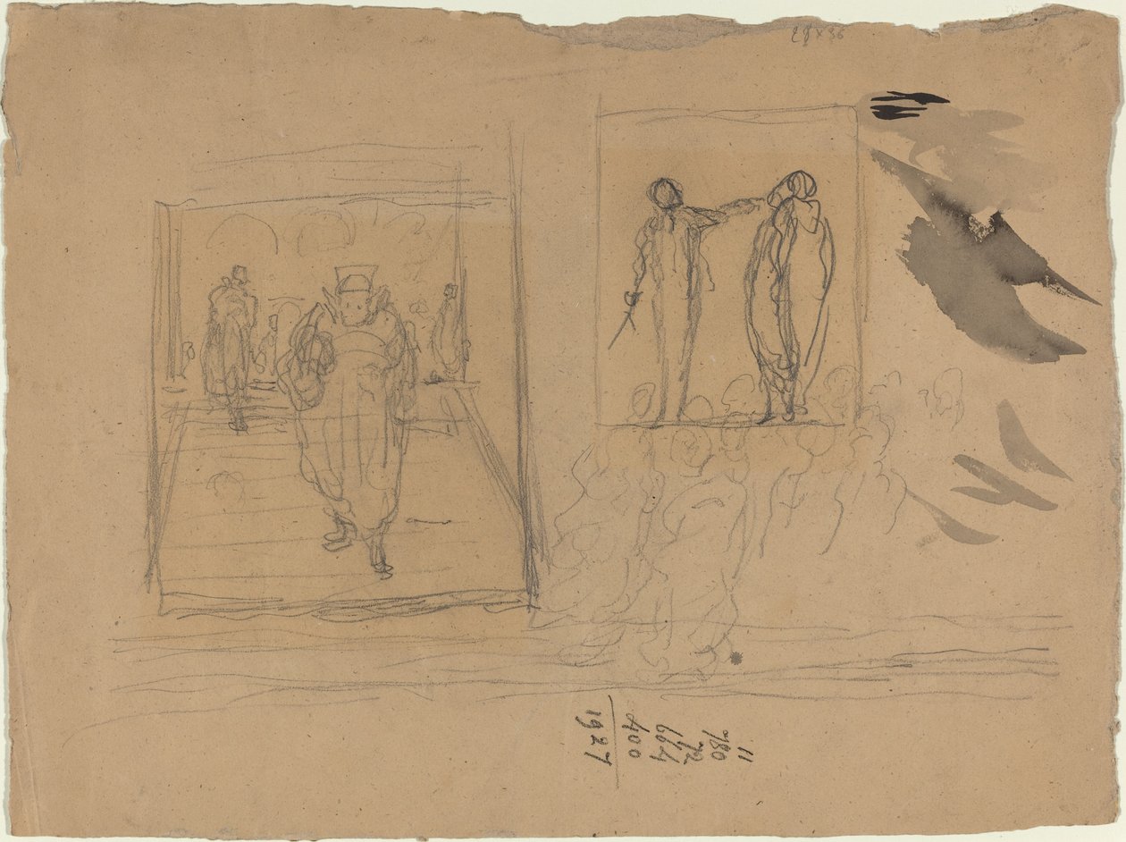 Scene i et Retfærdighedspalads af Honoré Daumier