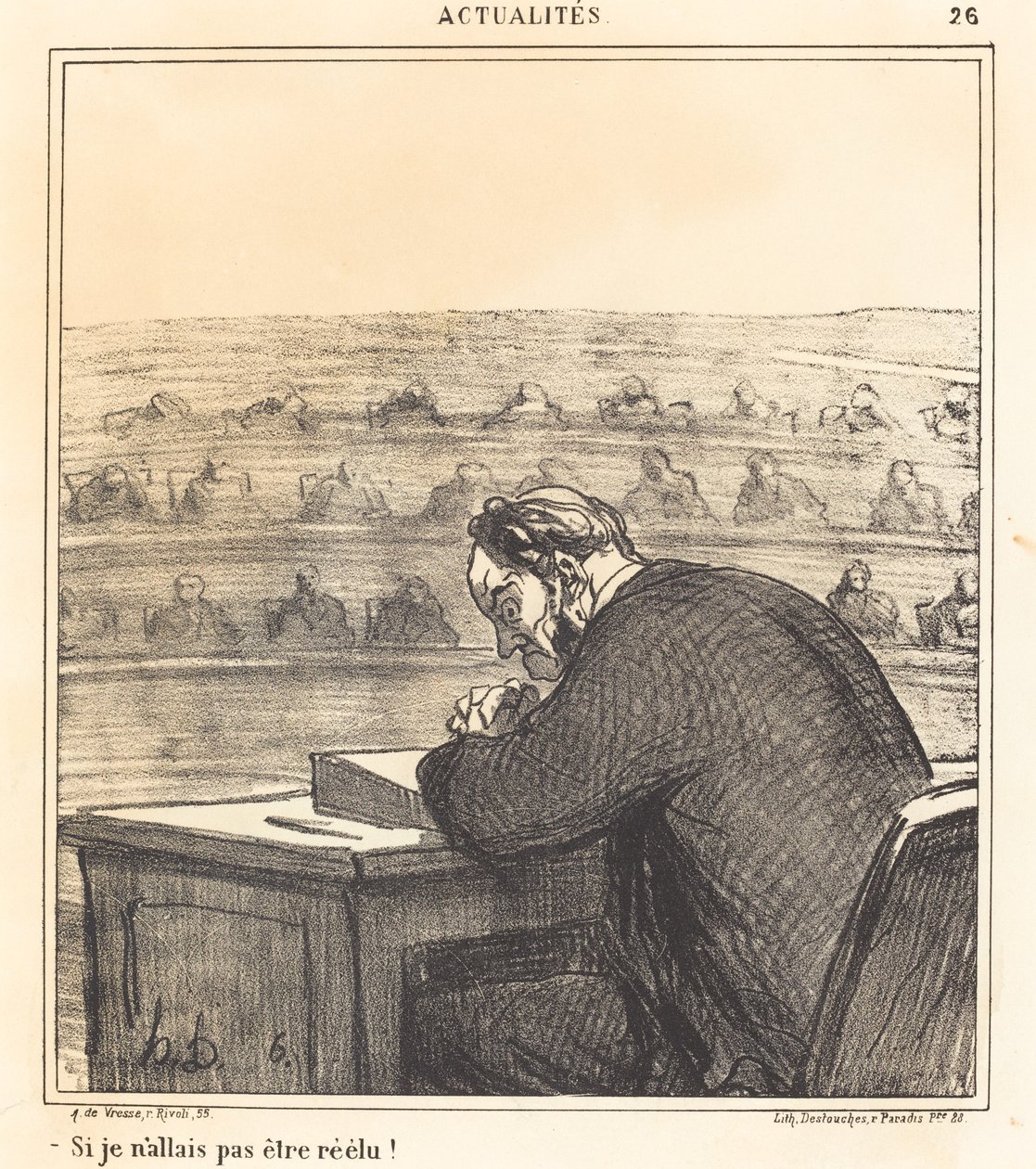 Hvis jeg ikke skulle genvælges! af Honoré Daumier