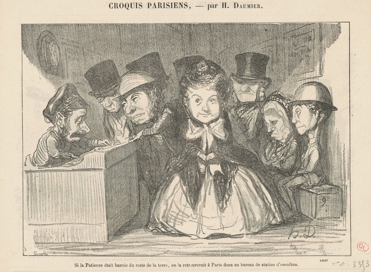 Hvis tålmodigheden blev forvist fra resten... af Honoré Daumier