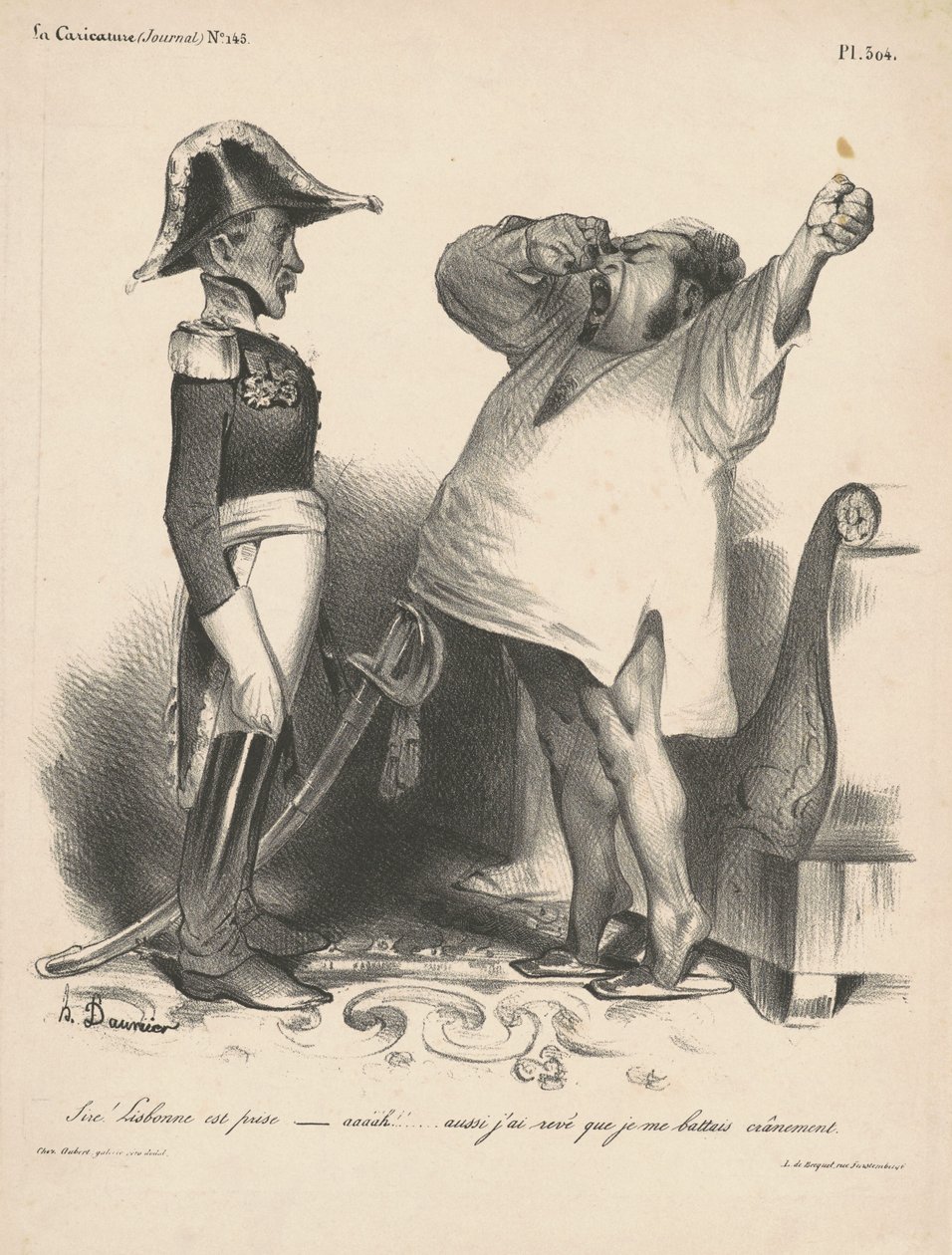 Herre! Lissabon er erobret... (Sire! Lissabon er blevet erobret...) af Honoré Daumier