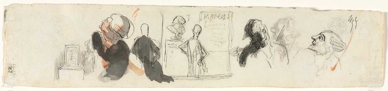 Skitser af forskellige figurer, tredje kvartal 1800-tallet. af Honoré Daumier