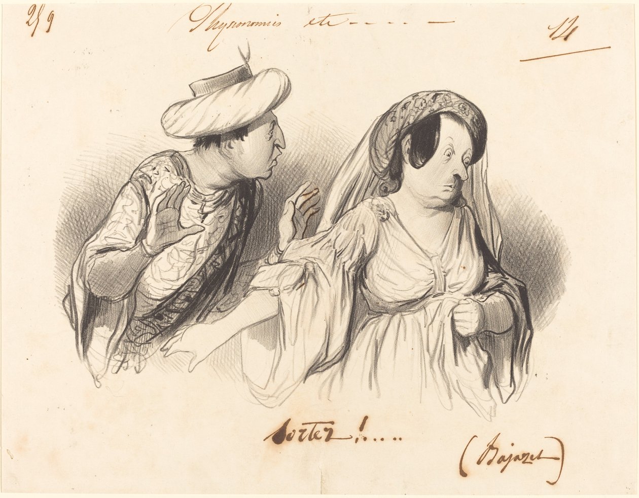 Kom ud!... (Bajazet) af Honoré Daumier