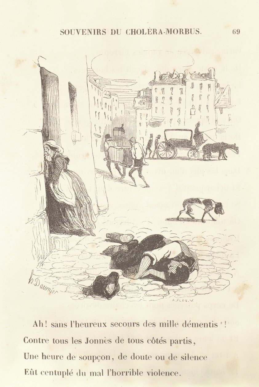 Souvenirs fra Choléra-Morbus, 1840 af Honoré Daumier