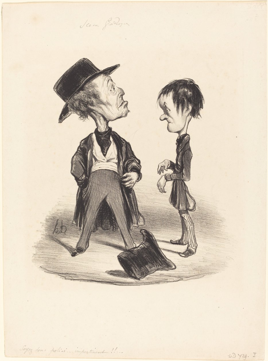 Så vær høflig...jeg... af Honoré Daumier