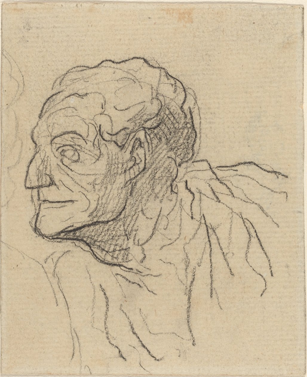 Studie af en mand af Honoré Daumier