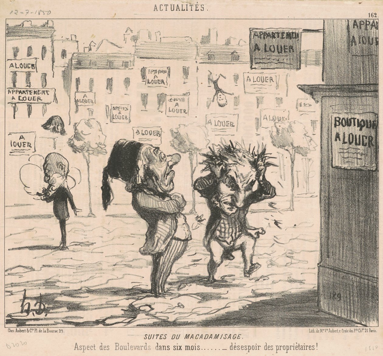 Efterdønning af makadamisering af Honoré Daumier