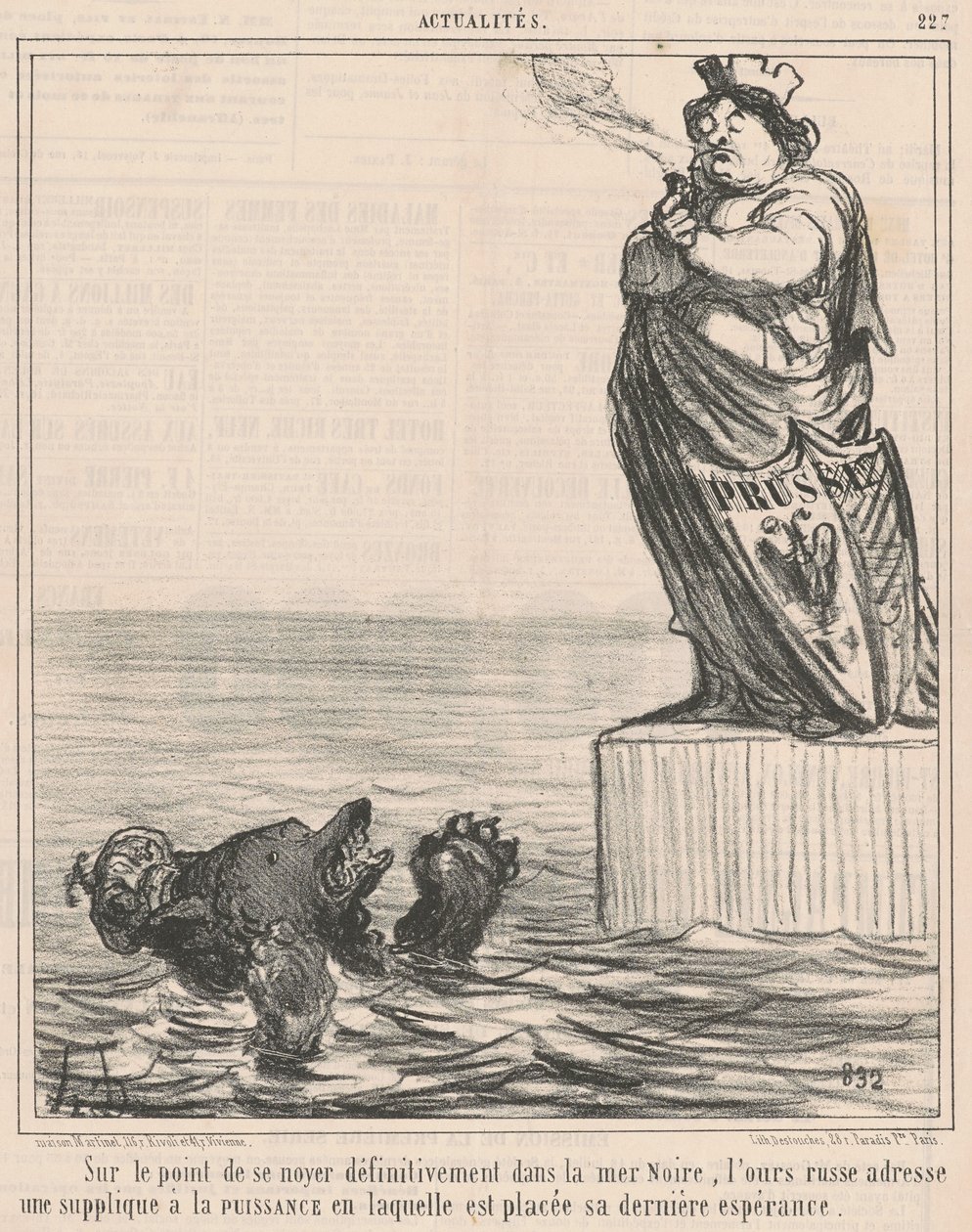 Ved at drukne... af Honoré Daumier