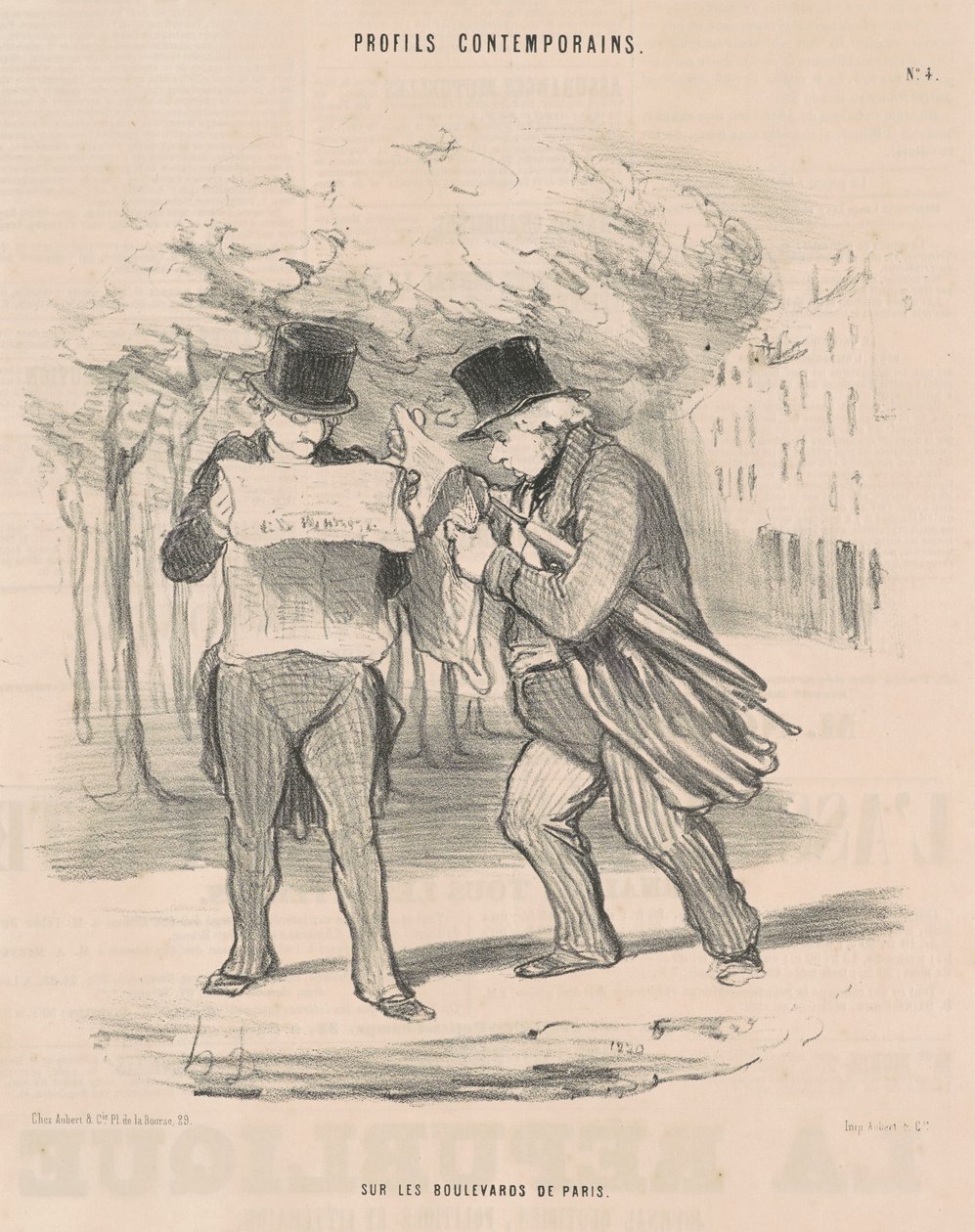 På boulevarderne i Paris af Honoré Daumier