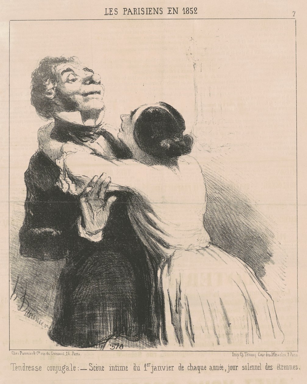 Ægteskabelig ømhed af Honoré Daumier