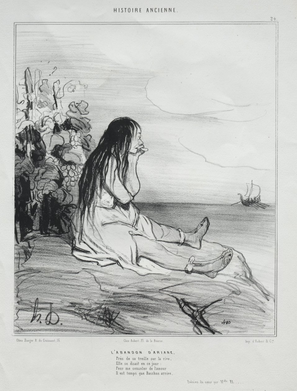 Opgivelsen af Ariadne af Honoré Daumier