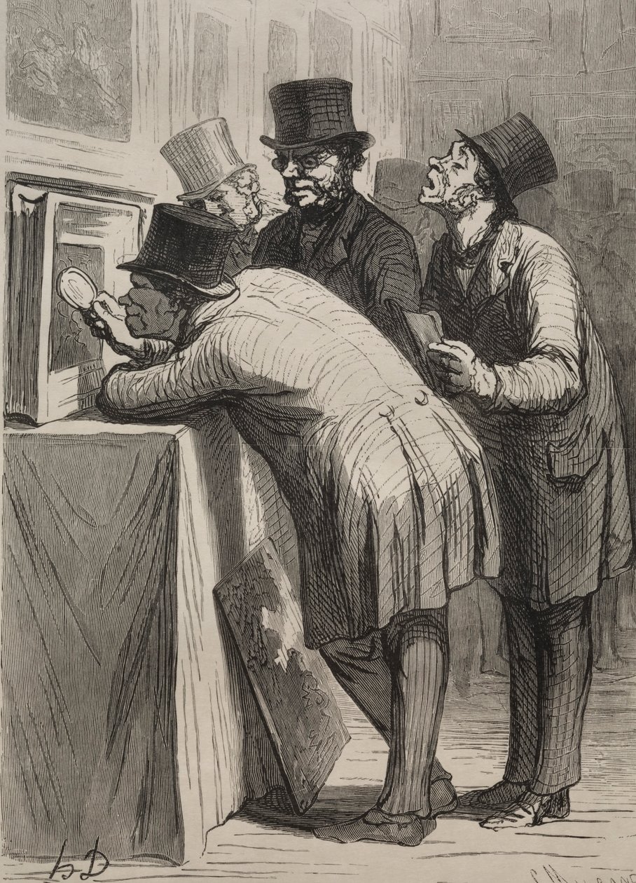 Auktionslokalet: Amatøren. af Honoré Daumier