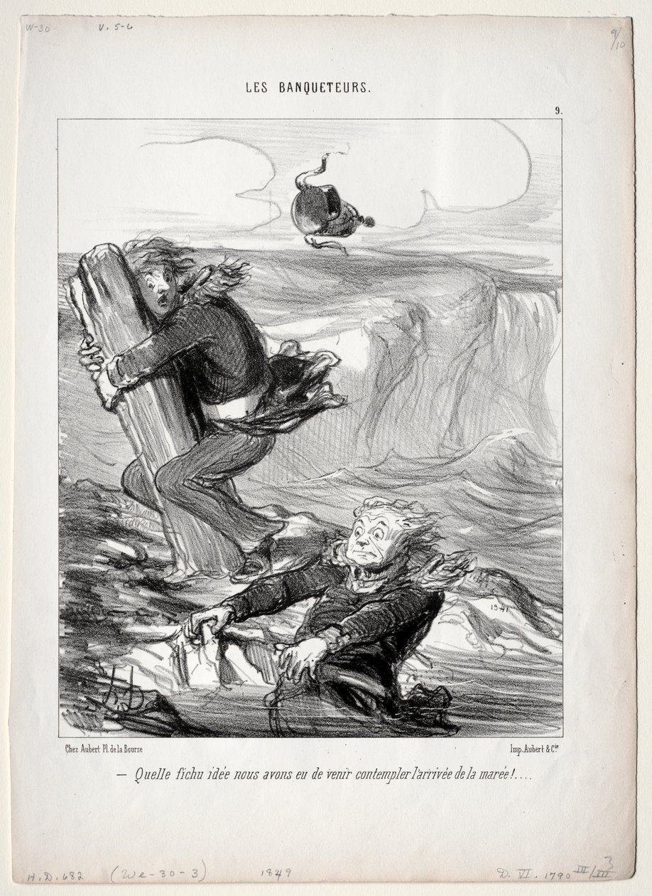 The Banqueters, plade 9: Sikke en ynkelig idé vi har... af Honoré Daumier
