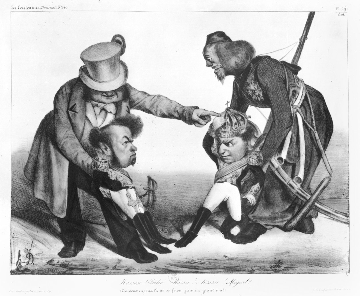 Borgerkrigen i Portugal bringer i konflikt Pedro I (1798-1834) kejser af Brasilien og konge af Portugal og Dom Miguel (1802-66), fra 
