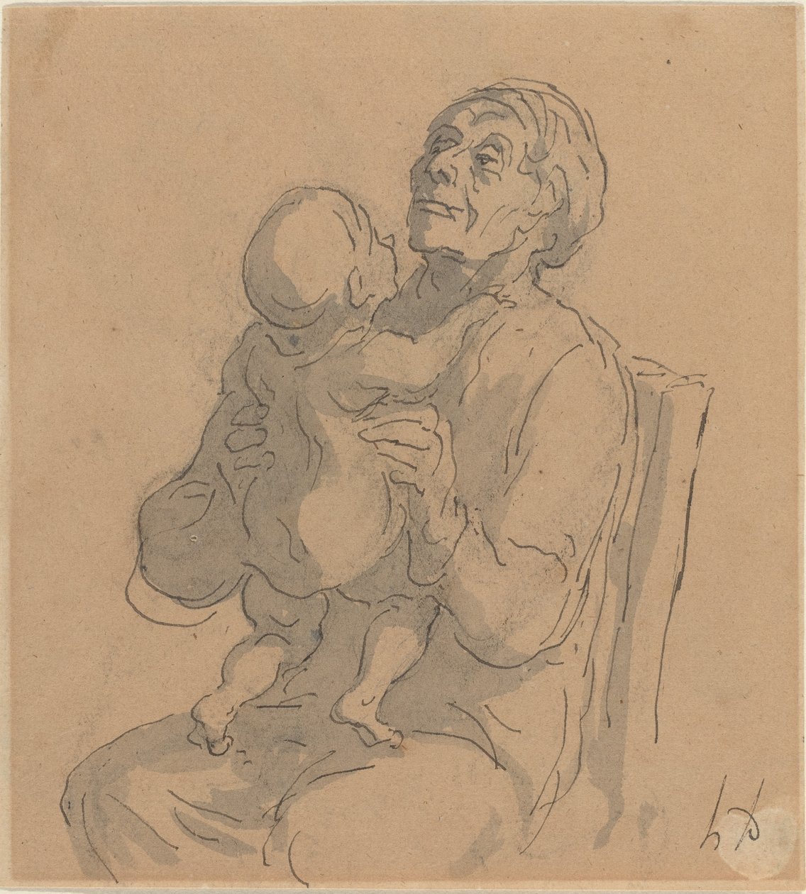 Bedstemoderen af Honoré Daumier
