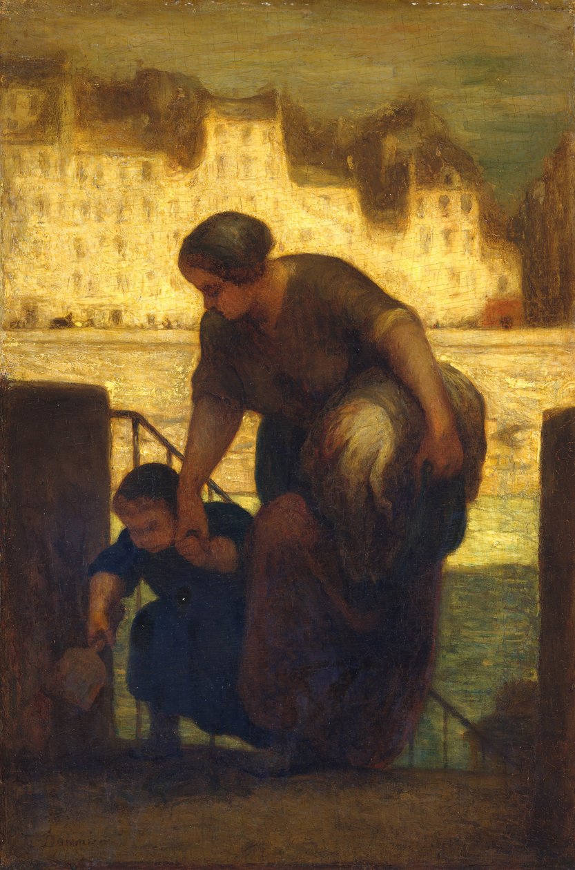 Vaskeren, 186[3]. af Honoré Daumier