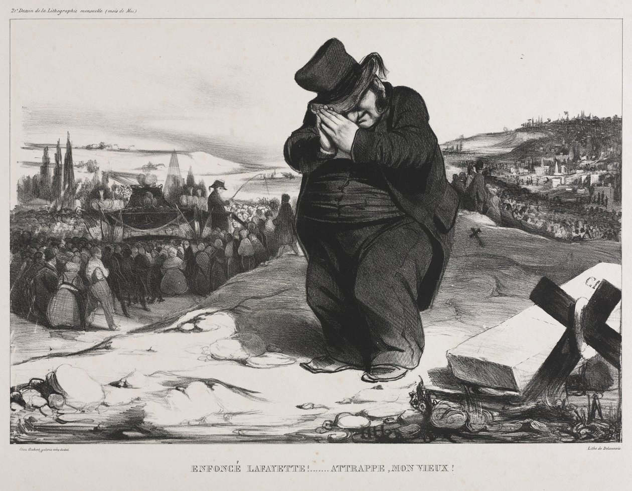 The Monthly Association plade 22: Failed Lafayette! Det tjener dig ret, min gamle ven!, 1834. af Honoré Daumier