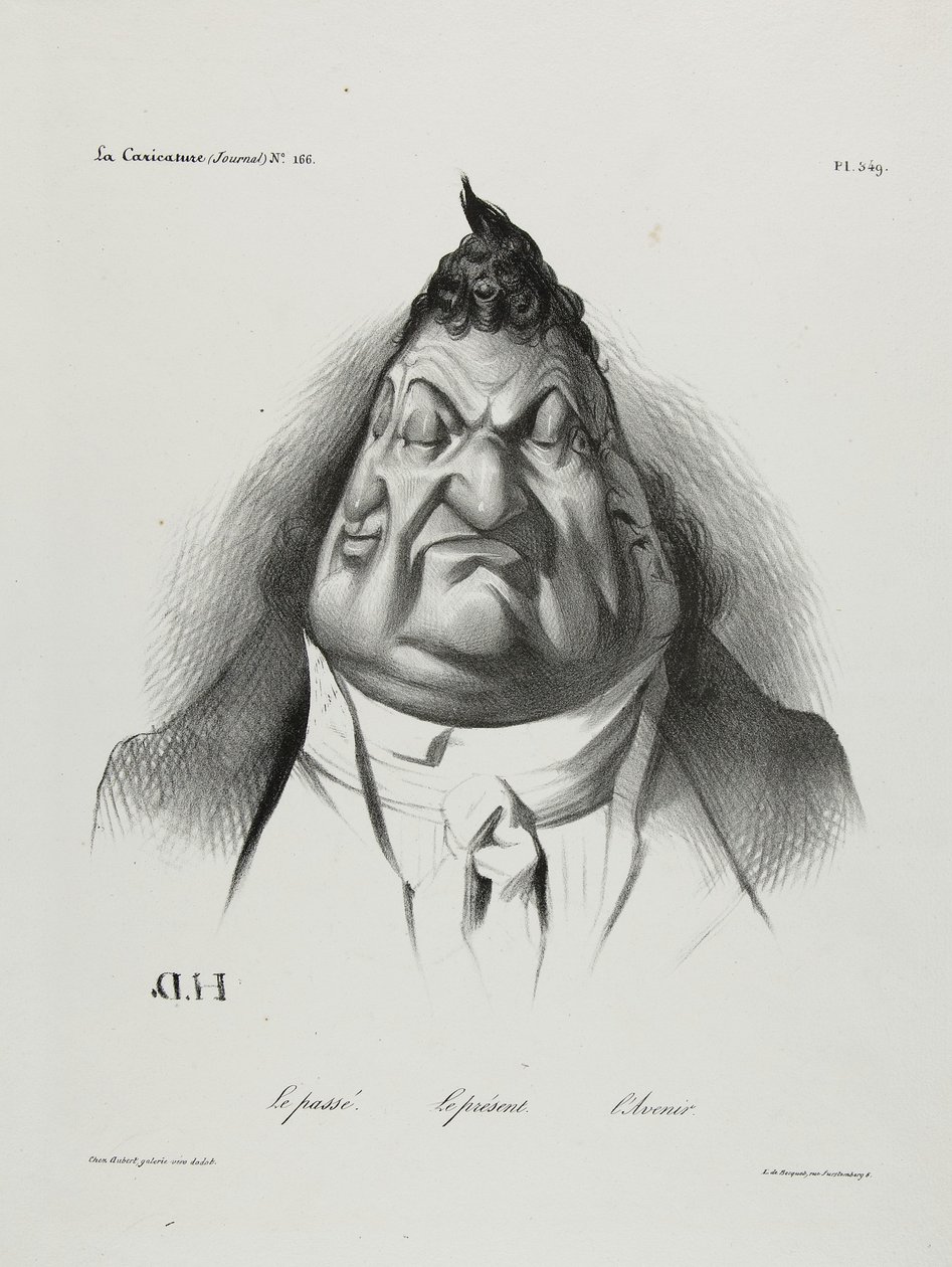 Fortiden, nutiden, fremtiden, tavle 349, 1834 af Honoré Daumier