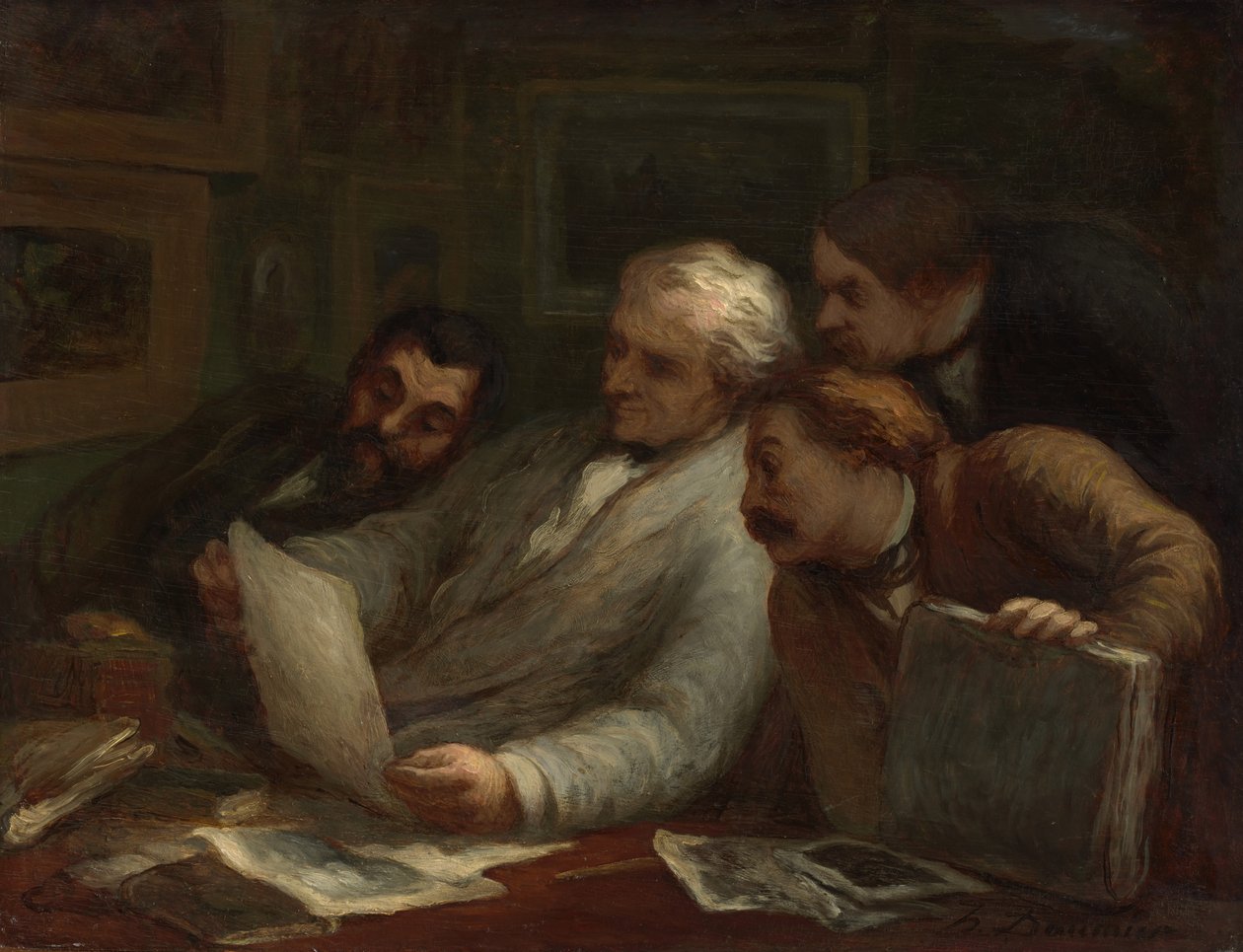 Tryksamlerne, c.1860-63 af Honoré Daumier