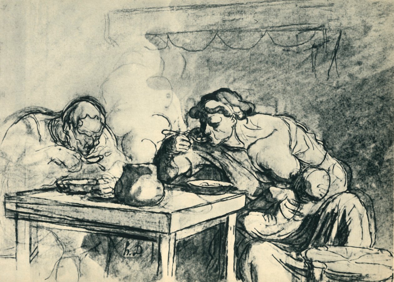 Suppen, c1862-1865, 1943. af Honoré Daumier