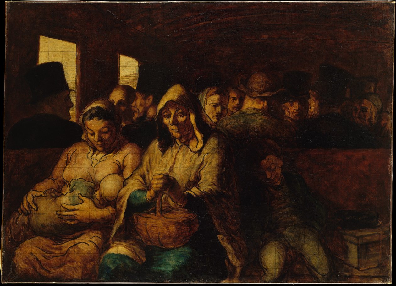 Den tredje klasses vogn af Honoré Daumier